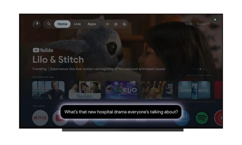 جوجل تبدأ بطرح مساعد Gemini في أجهزة تلفاز Google TV